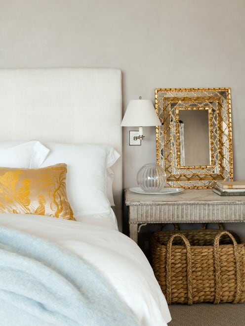 gold and white interiors