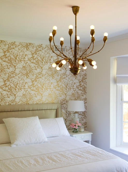 gold and white interiors